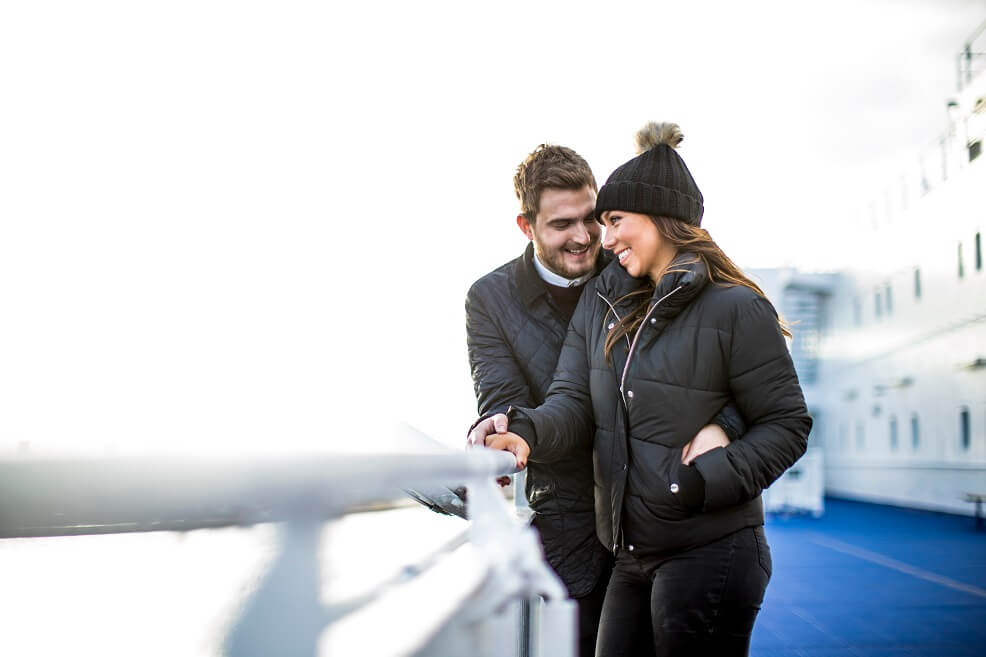 Couple on board DFDS Ferry